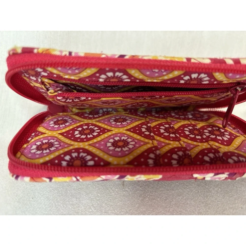 Vera Bradley Raspberry Fizz Pattern ID Pocket Wristlet